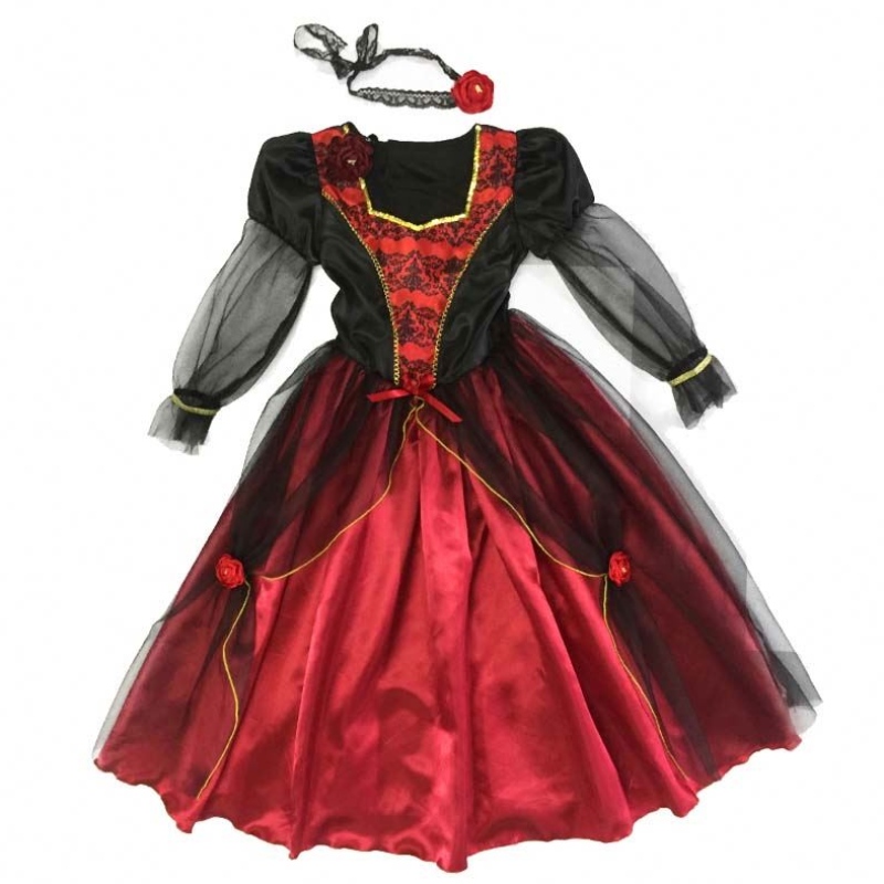 2022 Kvalitní kostým Halloween Kids Vampire Girl Cosplay Cosplay pro 10-12Y HCVM-001