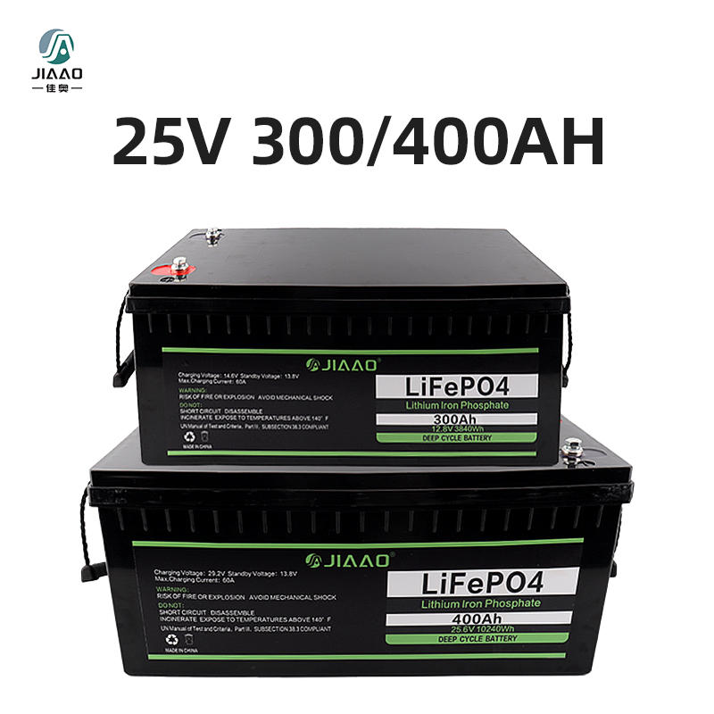 25V 300/400Ah dobíjecí lithium iontové baterie LiFePO4 s Bluetooth BMS