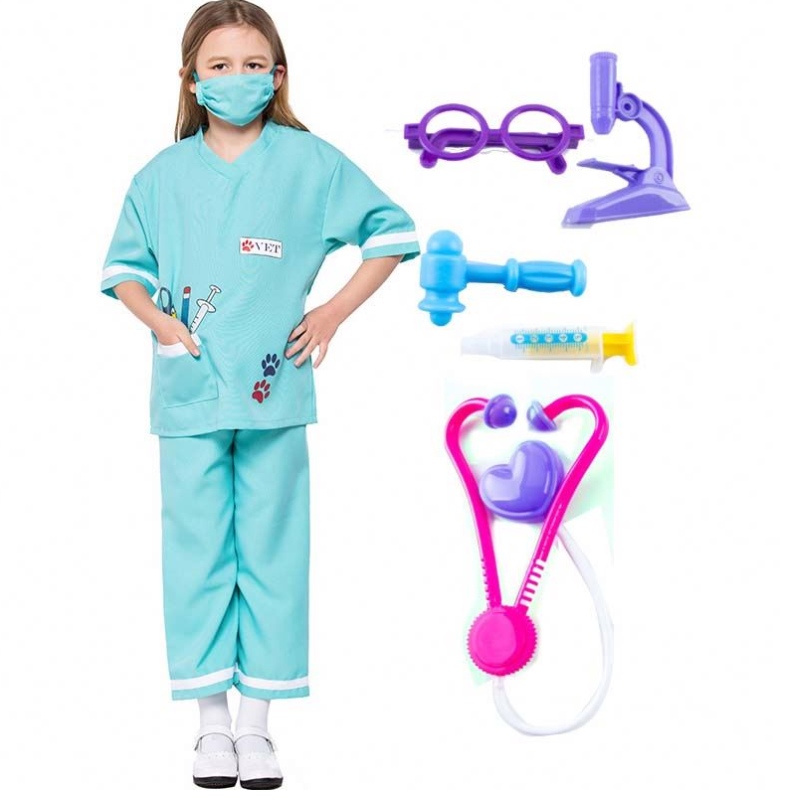 Dr. Uniform Animal Doctor Veterinář předstírá, že se objeví halloweenské kostýmy s lékařskou soupravou HCBC-013