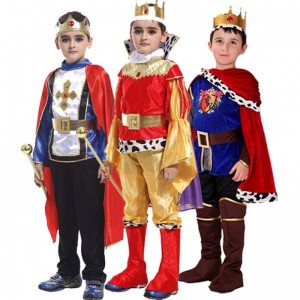 Halloween Party Fancy Dress Up Knight Carnival Warrior Prince King Costume pro chlapce HCBC-021