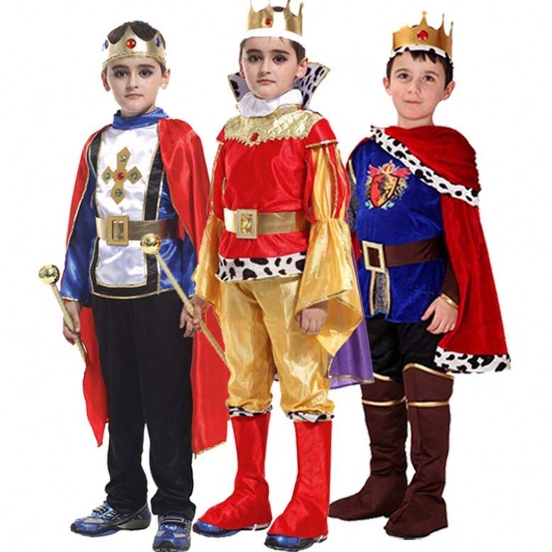 Halloween Party Fancy Dress Up Knight Carnival Warrior Prince King Costume pro chlapce HCBC-021