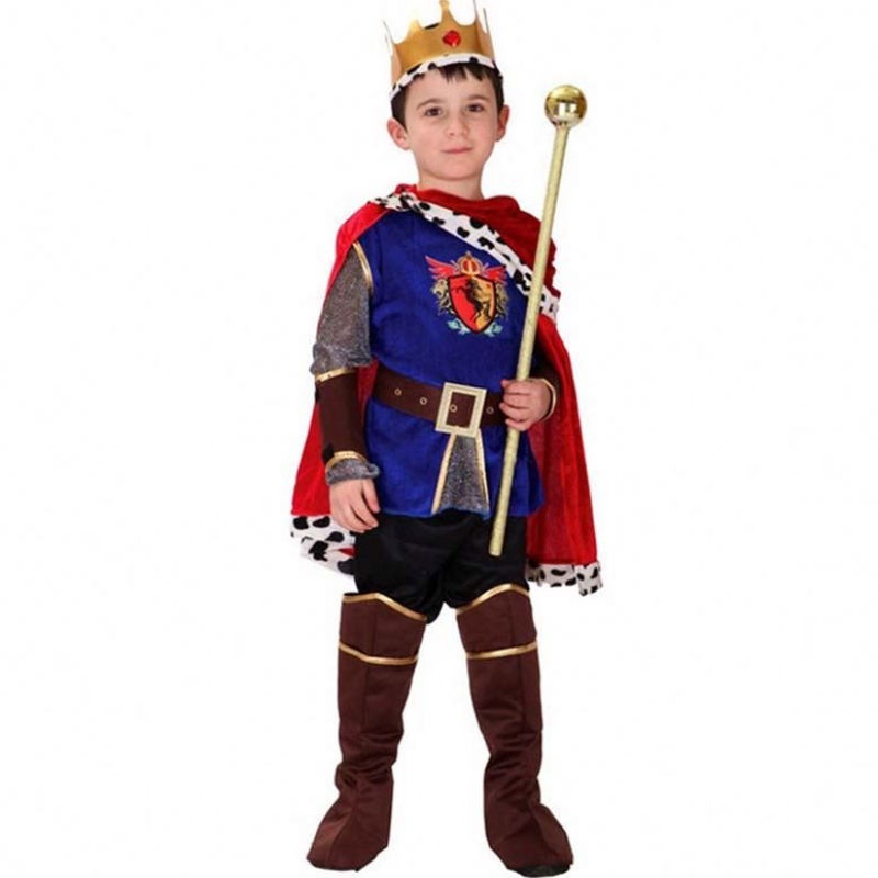 Halloween Party Fancy Dress Up Knight Carnival Warrior Prince King Costume pro chlapce HCBC-021