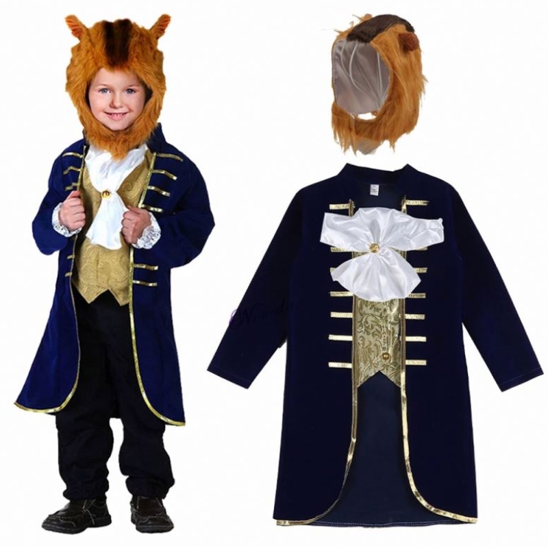 Batolata batolata Halloween cosplay beast princ dětský princ kostým s hlavou kravatou hcbl-014