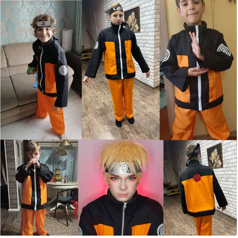 Dítě&adults japonská anime akatsuki cosplay cosplay kostým Kids Anime Outfit obleky s čelenkami děti fantasy show