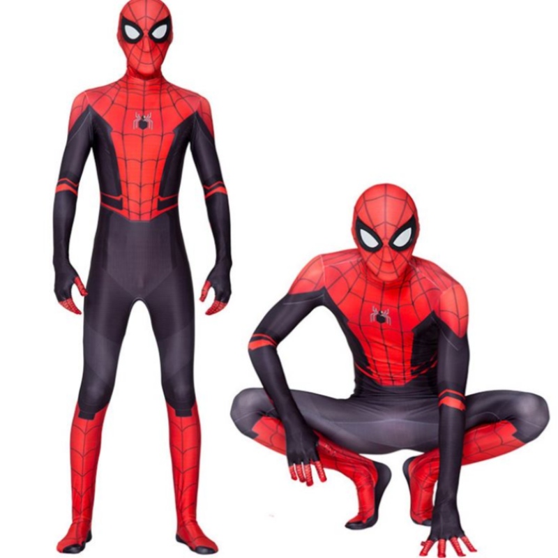 Filmová hra kostým rodičovské dítě Paralelní vesmír Black Spider Jumpsuit Anime Cosplay Spiderman Halloween kostým