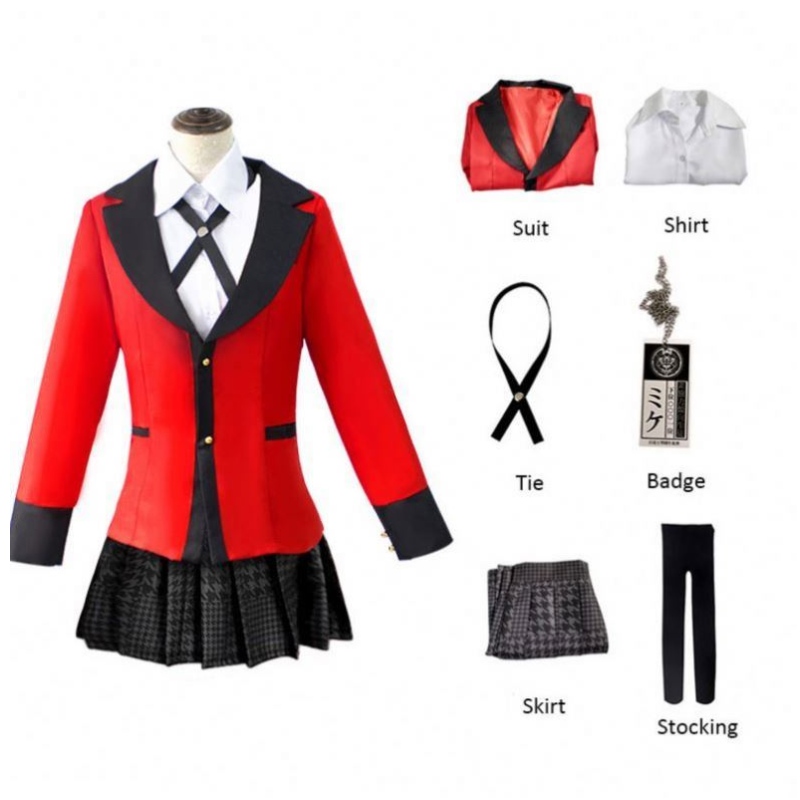 Nime kakegurui cosplay postava yomotsuki runa cosplay cosplay kabát jk škola dívky uniformní mikina halloween šaty pro ženy