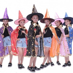 Povolteen Kids \\\\\'s Adult Party se oblékají červené a černé dvojité tváře límce Cape Cape Cape Cape Costume Halloween cosplay