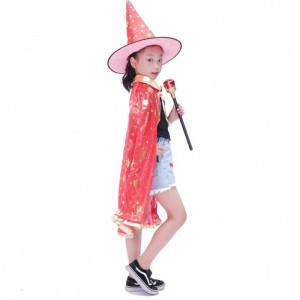 Povolteen Kids \\\\\'s Adult Party se oblékají červené a černé dvojité tváře límce Cape Cape Cape Cape Costume Halloween cosplay