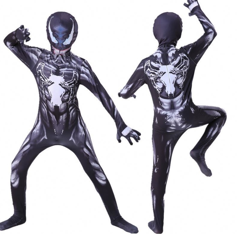 Nový design dospělý kostým dětské obleky kombinéza chlapci symbiote spiderman kostýmy superhrdiny cosplay halloween kostýmy