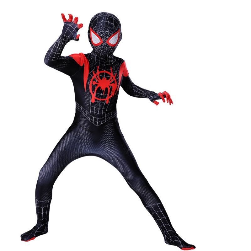 Nové mil Morales Far od domácího kostýmu cosplay kostým Zentai Spiderman Costume Superhrdiny Spandex Spandex pro dětina zakázku