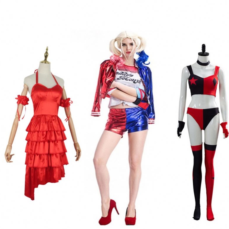 Sebevražedná skupina Harley-Quinn Monster pro dospělé tričko Cosplay Cosplay s výšivkou pro ženy