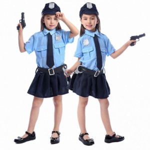 Dívky Halloween Cop důstojník kostým děti děti dětské role Cosplay Man Uniform Party Fancy šaty
