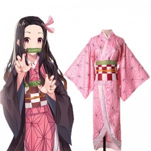 Dospělé děti Anime Demon Slayer Kimetsu Ne Yaiba tanjirou Kamado Nezuko Zenitsu Shinobu Cosplay Women Kimono Cosplay Costume Wig