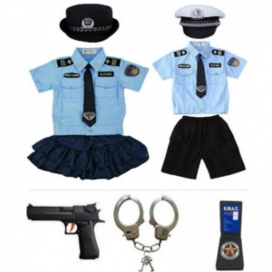 Nové děti dítě policajt Uniform Halloween kostým chlapci dívky muž cosplay oblek s poutami