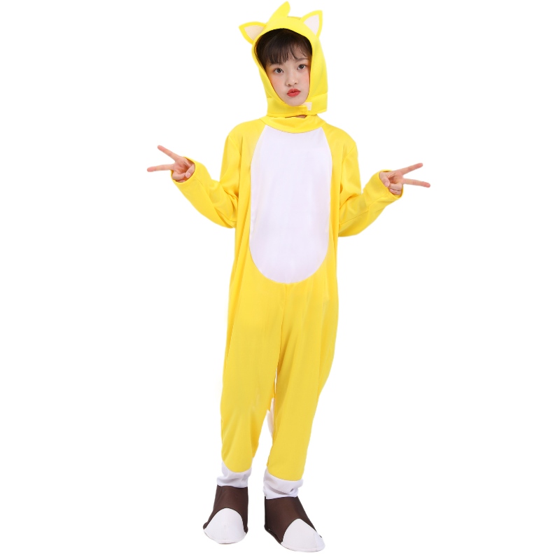 Velkoobchod Halloween žlutá liška Tarrs Supersonic Boy Costume Hedgehog Sonic Suits cosplay kostým pro děti