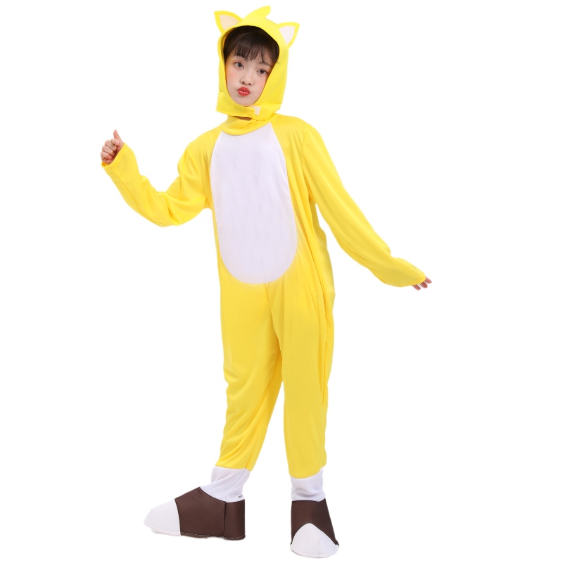 Velkoobchod Halloween žlutá liška Tarrs Supersonic Boy Costume Hedgehog Sonic Suits cosplay kostým pro děti