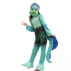 Nový styl Kids Movie Sea Monster Cosplay Jumpsuit Boys Luca Halloween kostýmy pro děti
