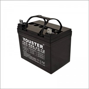 Továrna přímý prodej AGM 12V33Ah dlouhý život hluboký cyklus olověná kyselina baterie sluneční soustavy