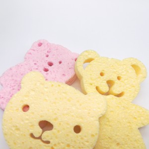 Čisticí houba ve tvaru malého medvěda Magická koupací houba Celulózová houba biologicky rozložitelná