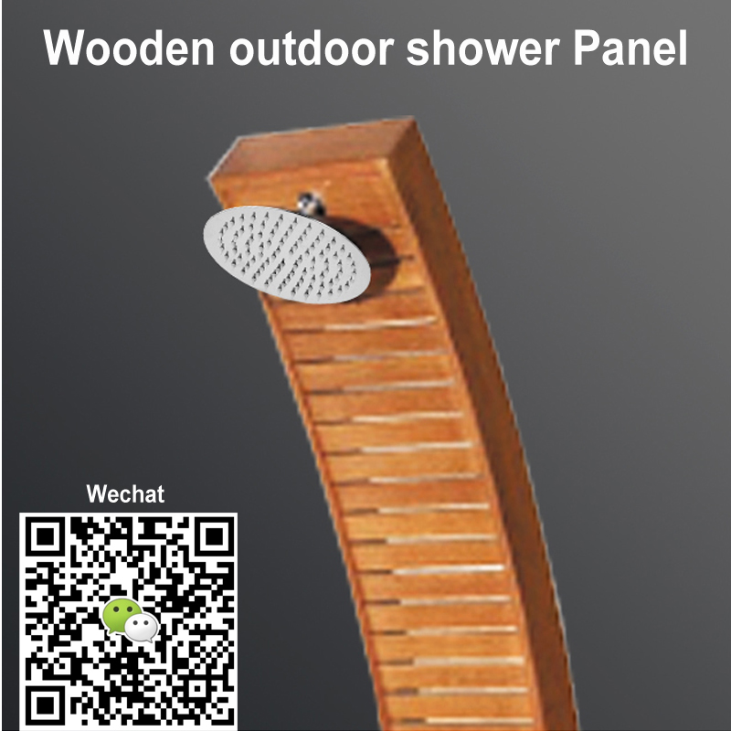 venkovní sprchový panel CF5002, dřevěný venkovní sprchový panel, zahradní sprchový panel, volně stojící venkovní sprchový panel