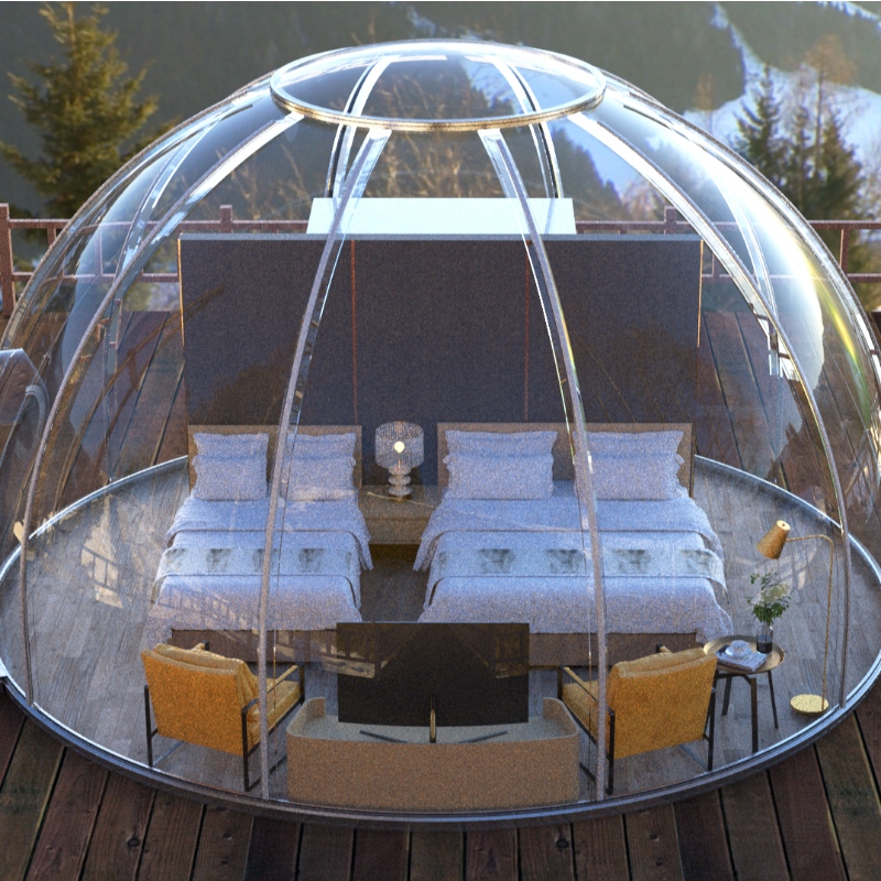 6 Meters Luxusní transparentní kopule stan geodetický venkovní kempovací kopule stan pro resort hotel, kempování, venkovní aktivity