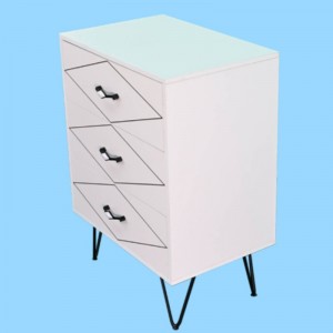 Luxusní továrna přizpůsobit MDF Dřevěný noční stolek Domácí použití Noční stolek