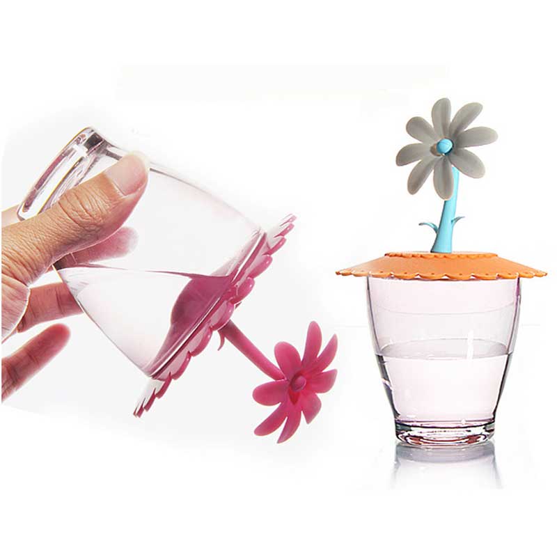 Víčka slunečnicových šálků silikonový šálek víček