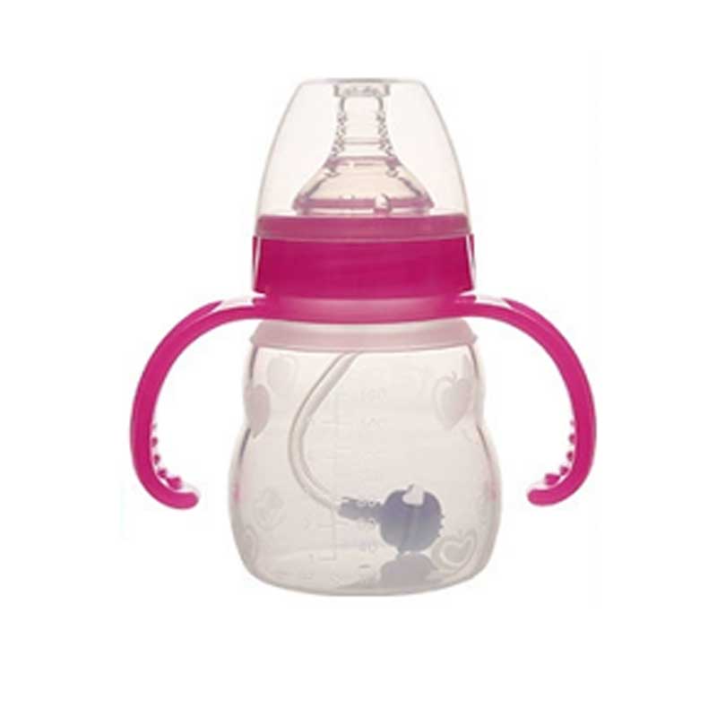 Vysoce kvalitní silikonová dětská láhev zdarma BPA široká kalibé s popisovačem anti-pádově-flatulence přenosné dětské výrobky BPA zdarma