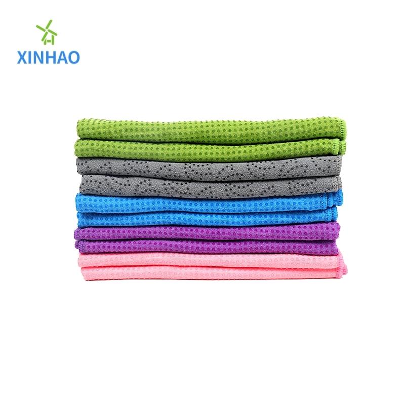 Různé barvy mikrovlákno potní potem plné barvy jógové ručníky Velkoobchod, PVC silikonový bod protiskluzová kůže, vhodná pro fitness, jóga, pilates, jóga s vysokou teplotou