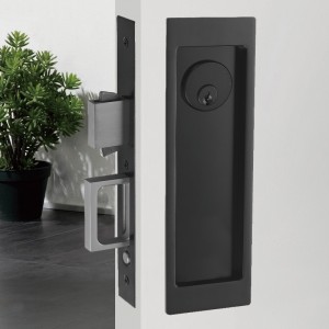 1801 Modern Rectangular Pocket Sliding Door Mortise Lock, těžký klíčový vstupní sada zámku
