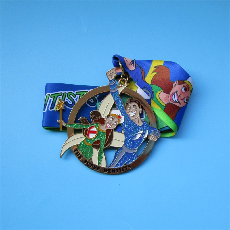 Sportovní medaile Výrobce design kreslený charakter kovové medaile pro prodej