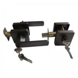 78001 Square vstupní páka s dvojitým válcem Deadbolt Set Keyed Combo Lock (pro kancelář a přední dveře), těžký vstupní dveře zámku, 1 balení