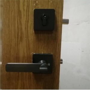 78001 Square vstupní páka s dvojitým válcem Deadbolt Set Keyed Combo Lock (pro kancelář a přední dveře), těžký vstupní dveře zámku, 1 balení