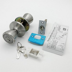 2506 Knoflík vnitřních dveří v saténovém chromovém knoflíku se zámkem a klíčovým klíčovým vstupním dveřím 1 balení