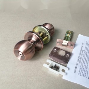 2501 Knoflík pro dvířkana ochranu osobních údajů pro ložnici a koupelnu, interiérový bezklíčový kuličkový zámek- starožitná měď