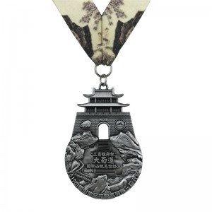 Perfektní design Antique Brass Gold Silver 4D Medaile Medaile Medaile Awards