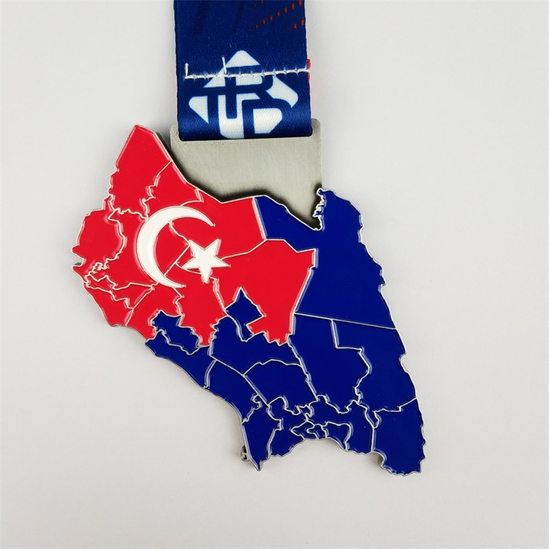 Tovární medaile Vlastní medaile držitel barevná medaile maratonu smaltonu s logem Laser Engrave