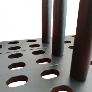 Vysoce kvalitní černý prášek stříkající ocel plovoucí držák s odnímatelnou podpůrnou tyč