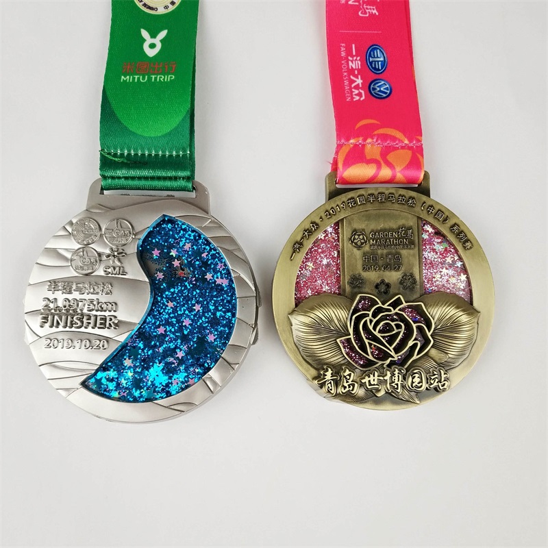 Vlastní maratonové medaile zinku zinková slitina zemřetena závod Medaile zábava medaile