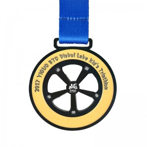 Cena z ceny Gold Metal Award 3D triatlon medaile sportovní medaile 3D triatlonová medaile