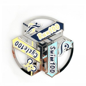 Cena z ceny Gold Metal Award 3D triatlon medaile sportovní medaile 3D triatlonová medaile