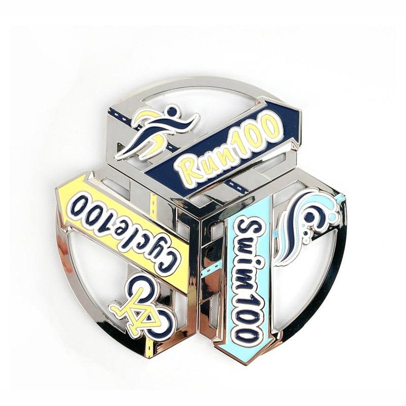 Cena z ceny Gold Metal Award 3D triatlon medaile sportovní medaile 3D triatlonová medaile