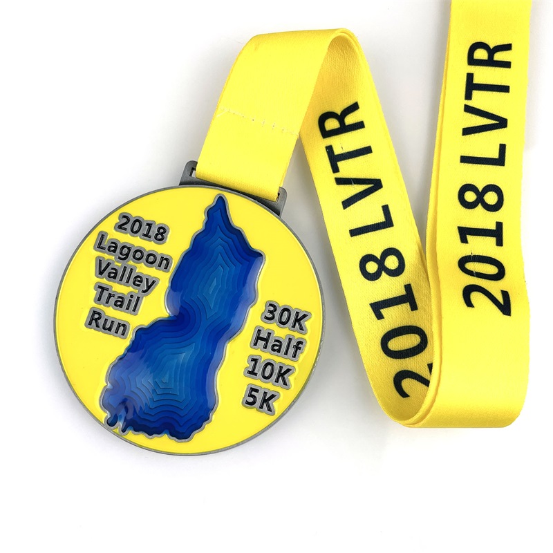 Zinek slitina zemřít lití medaile UV Print Vlastní poloviční maratonové medaile