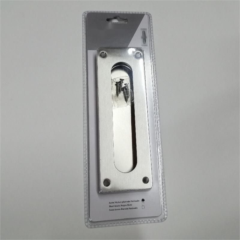 7,09 palcové zapuštěné zapuštěné flush tahy pro dveře skříně kapesních dveří, posouvá se po rukojeti stodoly, kartáčovanénerezové obdélníkové dveře tahají hardware