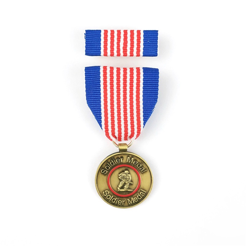 Vlastní lesklé zlaté pokovené logo medaile cti