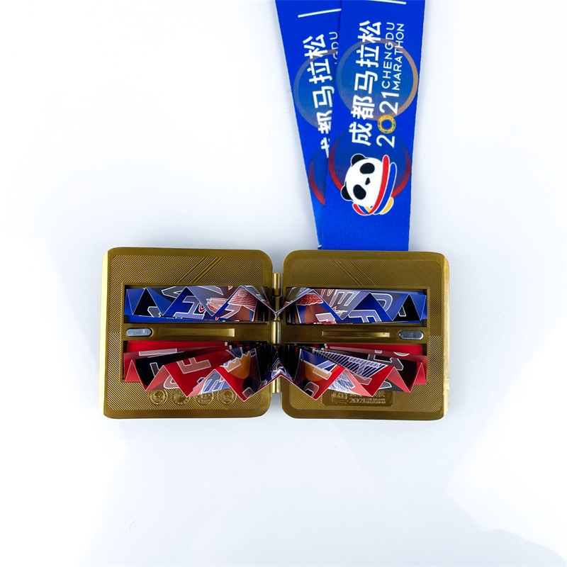Vlastní zlatý kovový maratón medaile Marathon Medaile Přizpůsobená