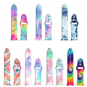 Přizpůsobené měkké potištěné kaučukové sportovní silikonové pásmové pásky pro Apple iWatch