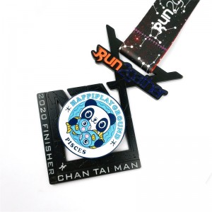 Továrna velkoobchodní zinková slitina suvenýr pokovování černé zvíře kovové medaile