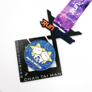 Továrna velkoobchodní zinková slitina suvenýr pokovování černé zvíře kovové medaile