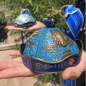 Barevná smaltová sublimační tisk prázdné zinkové slitiny pokovování kulaté rotující vzpírání sportovní medaile